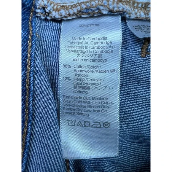 Madewell Baggy Straight Jeans Womens 24 Blue Medium Wash High Rise Relaxed Denim - Picture 8 of 16